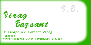 virag bazsant business card